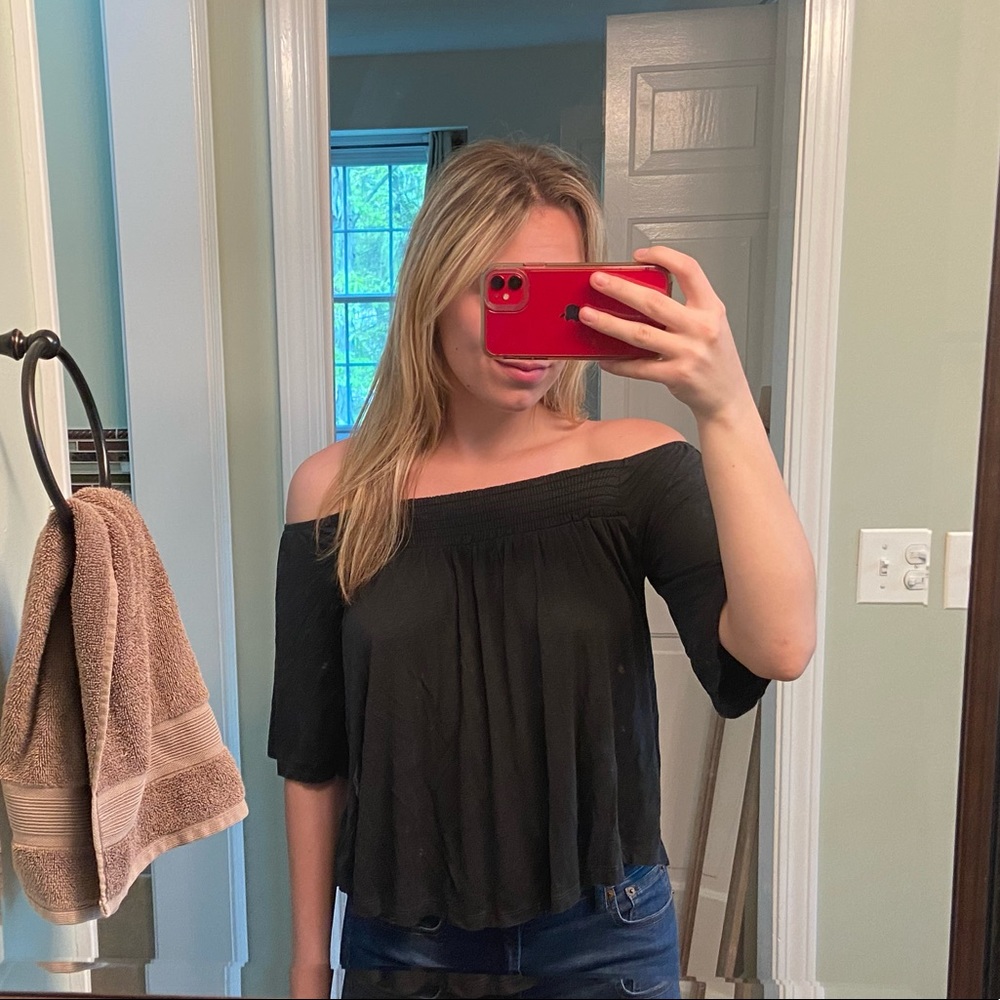 American Eagle Soft n Sexy Open Back Shirt